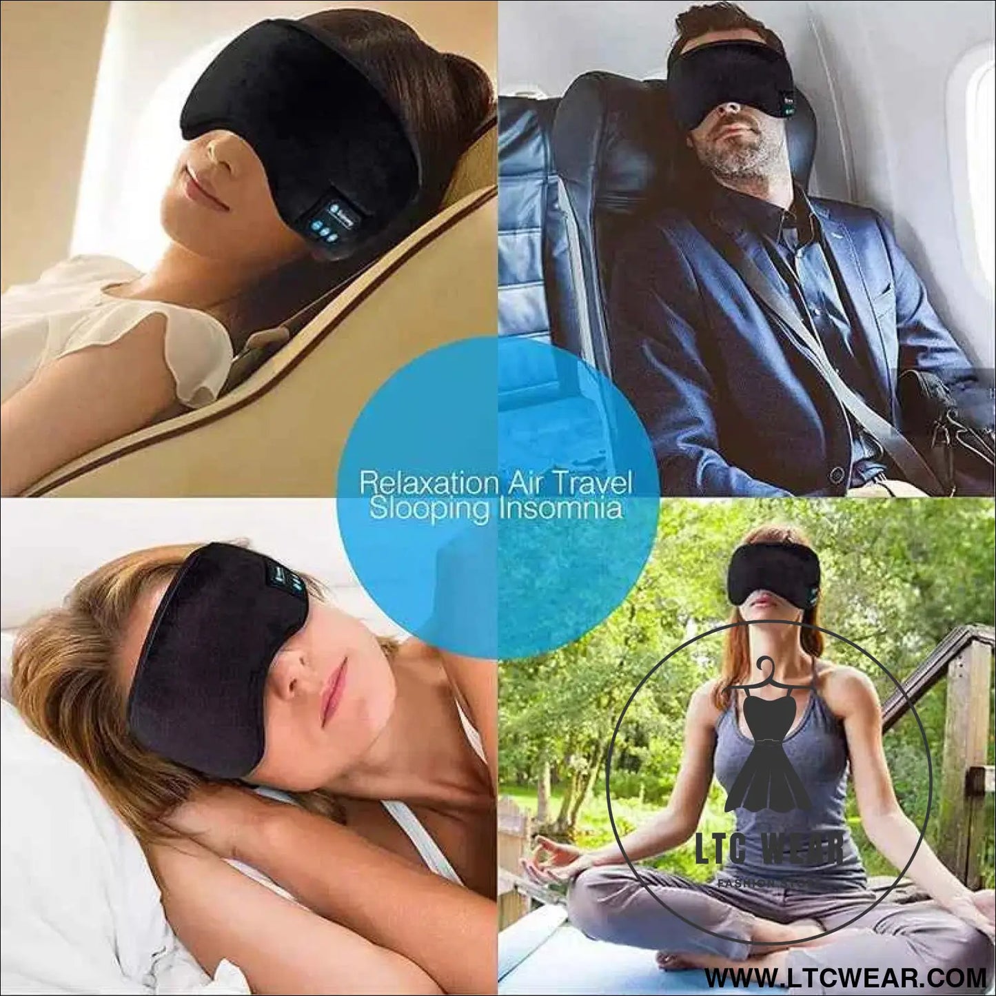 Smart Bluetooth Eye Mask: Sleep Headphones for Travel