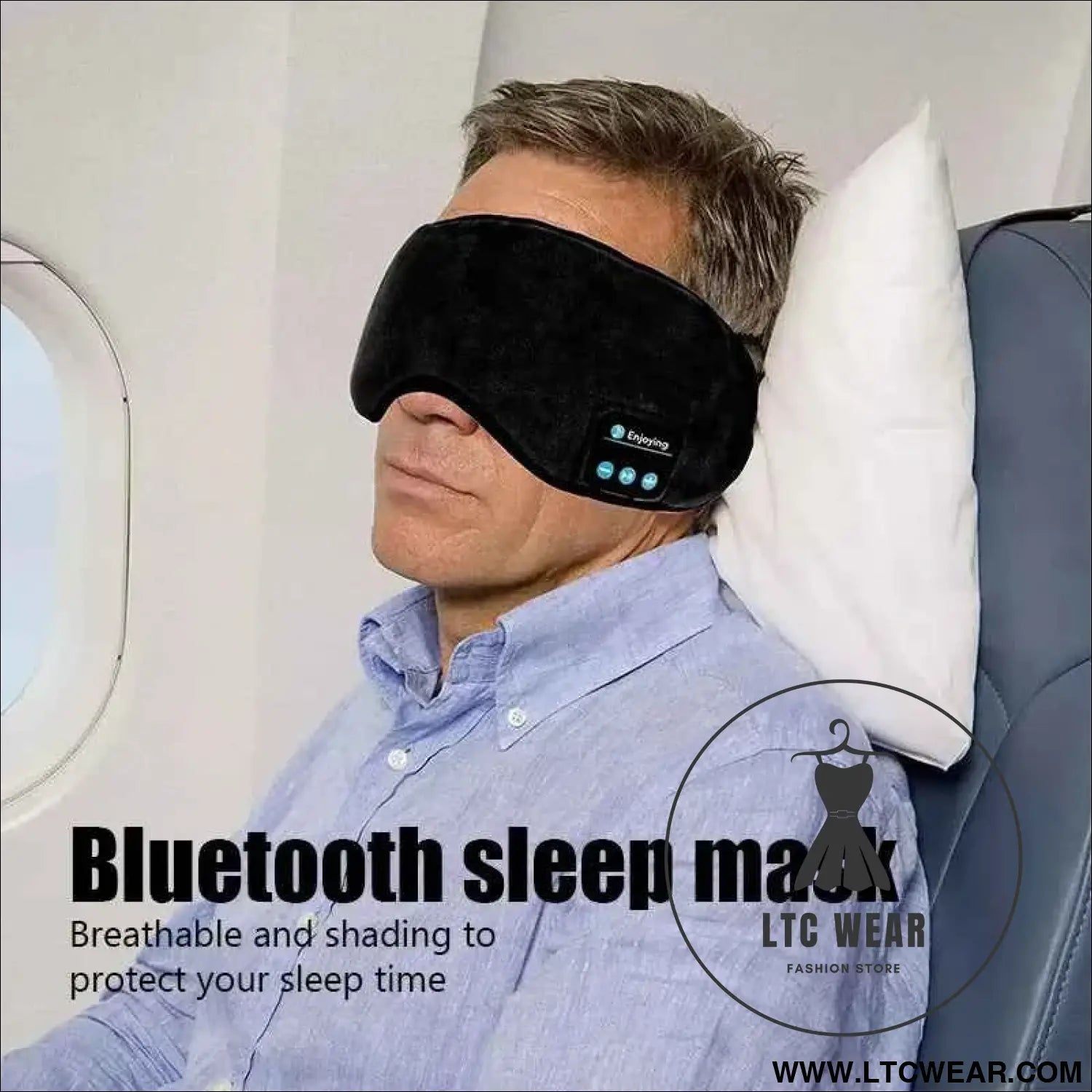 Smart Bluetooth Eye Mask: Sleep Headphones for Travel