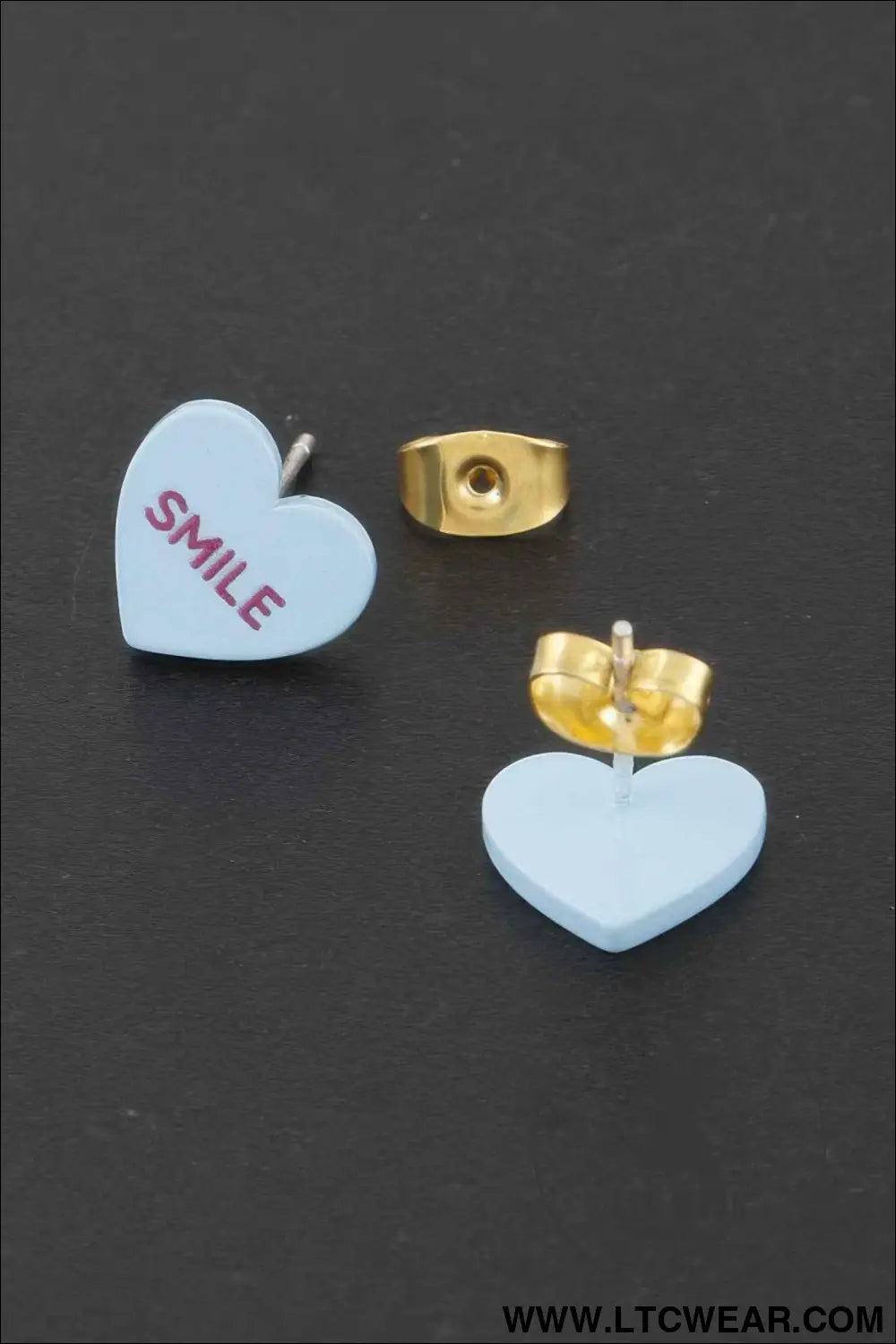 Smile Heart Stud Earrings