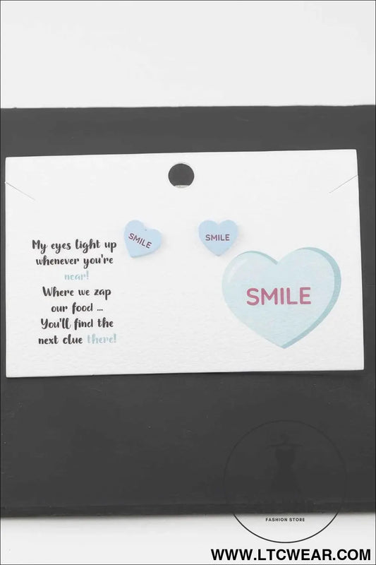 Smile Heart Stud Earrings