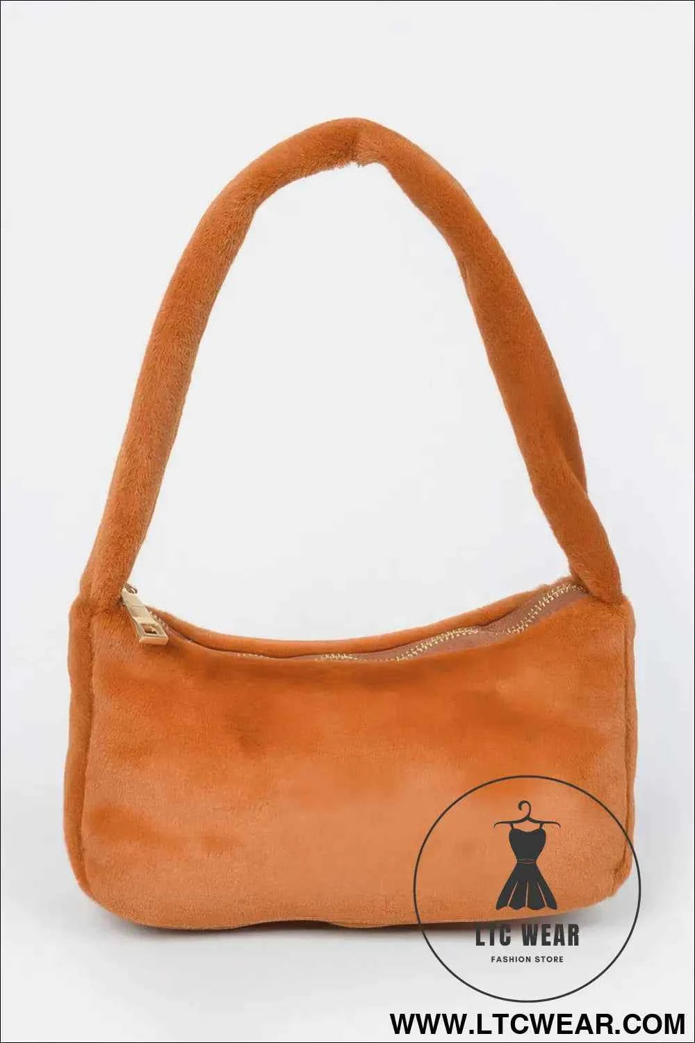 Solid Faux Fur Shoulder Bag for Stylish Everyday Use