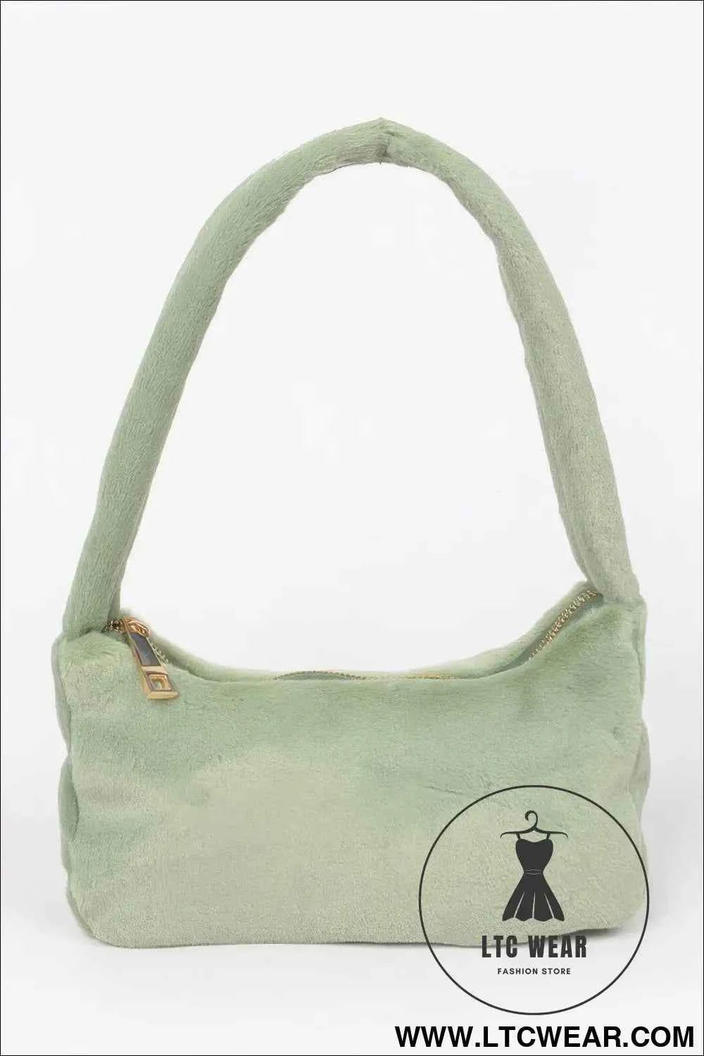 Solid Faux Fur Shoulder Bag for Stylish Everyday Use