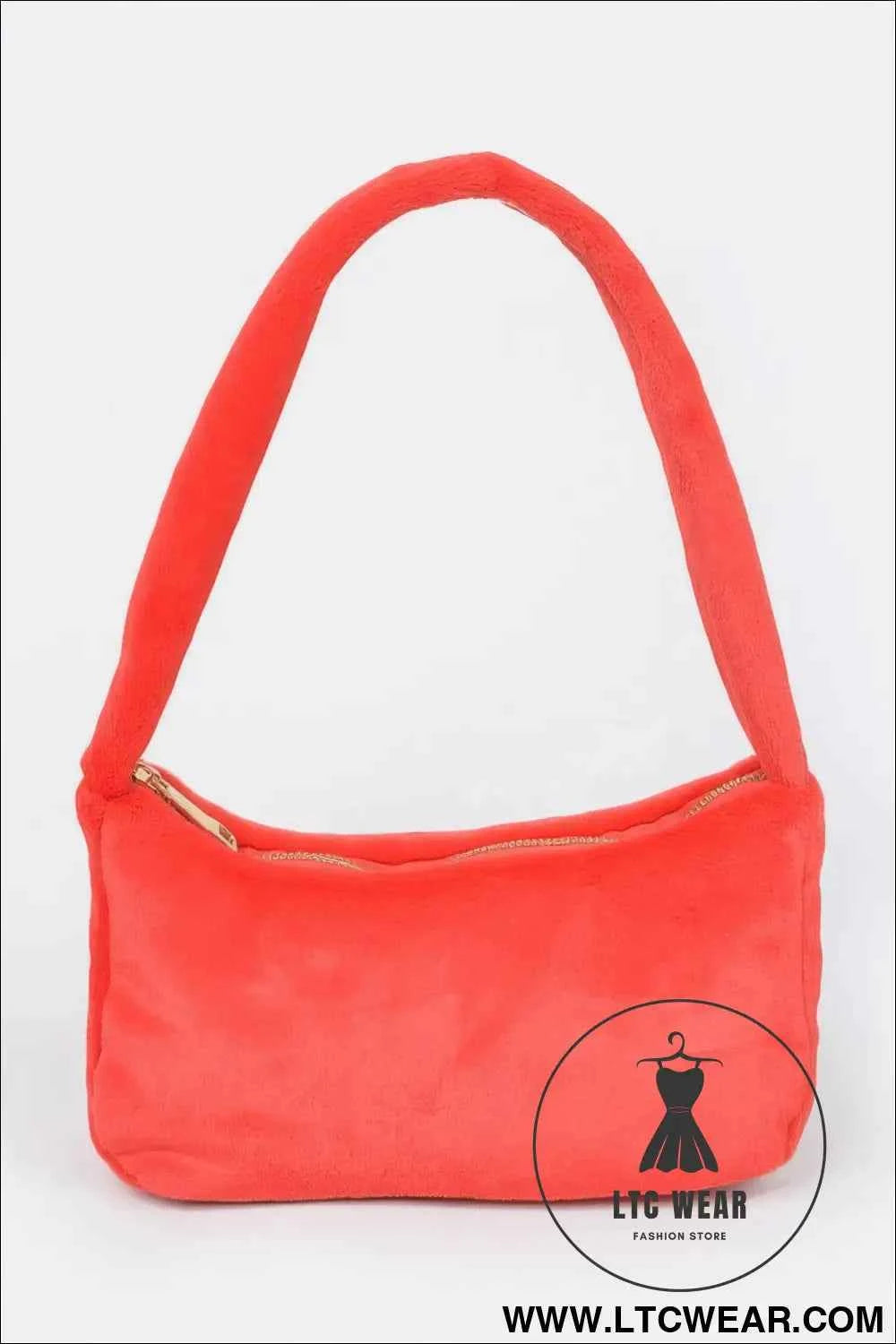 Solid Faux Fur Shoulder Bag for Stylish Everyday Use
