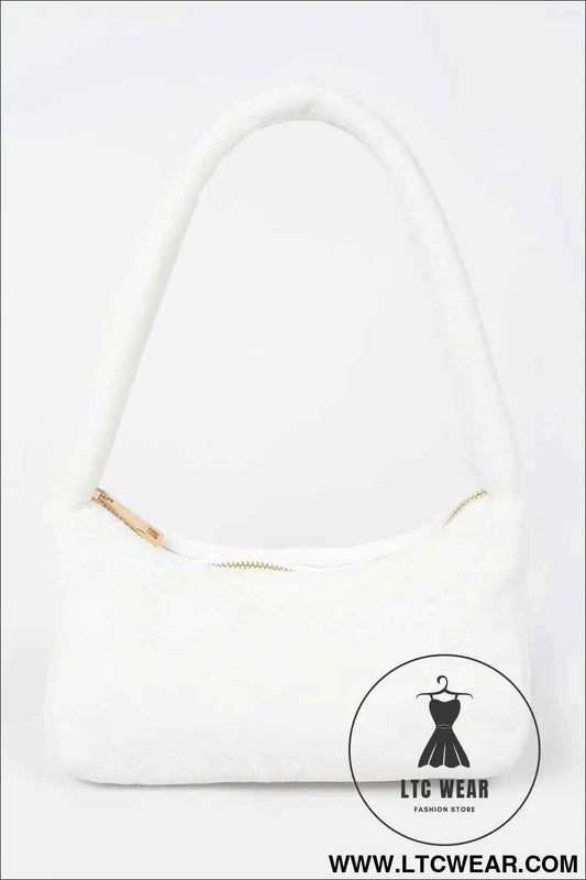 Solid Faux Fur Shoulder Bag for Stylish Everyday Use