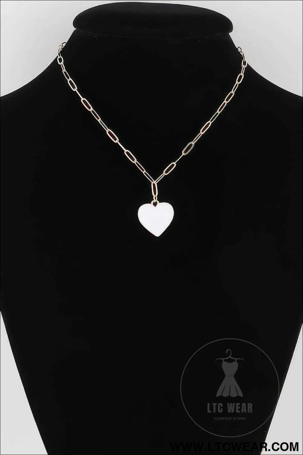 Solid Heart Chain Necklace