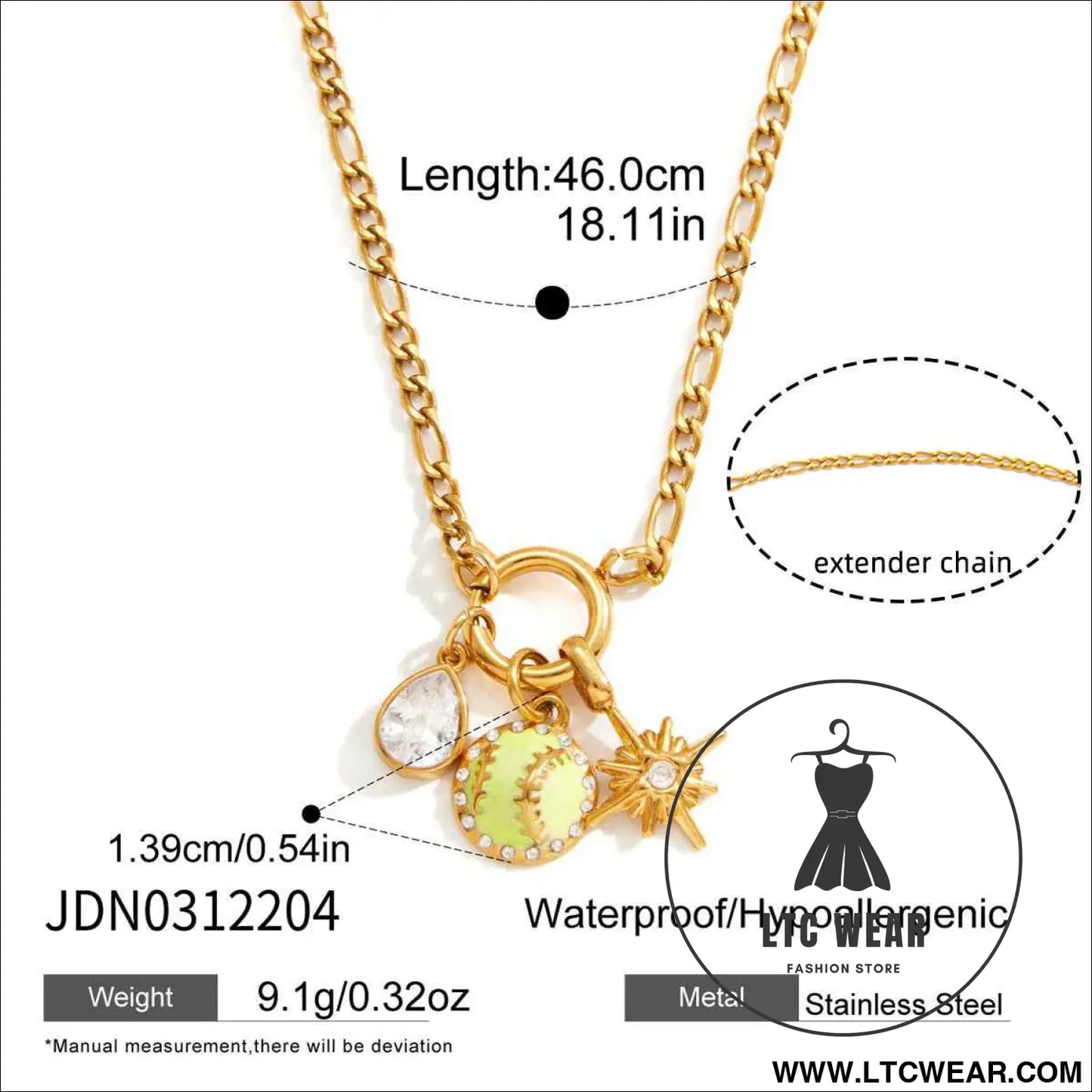 Sports Ball Enamel Necklace Collection