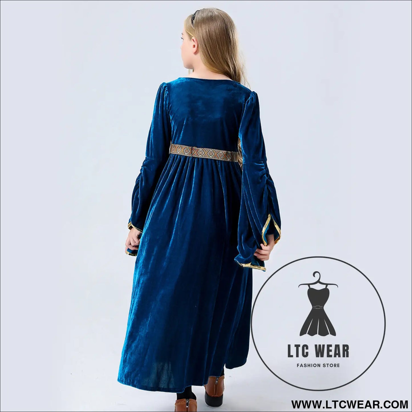 Stage performance costume medieval renaissance long dress costume halloween performance costume