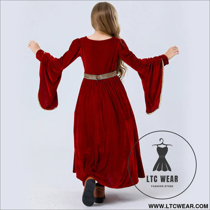 Stage performance costume medieval renaissance long dress costume halloween performance costume