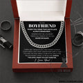 Stainless steel necklace for men - necklace + a-card light box