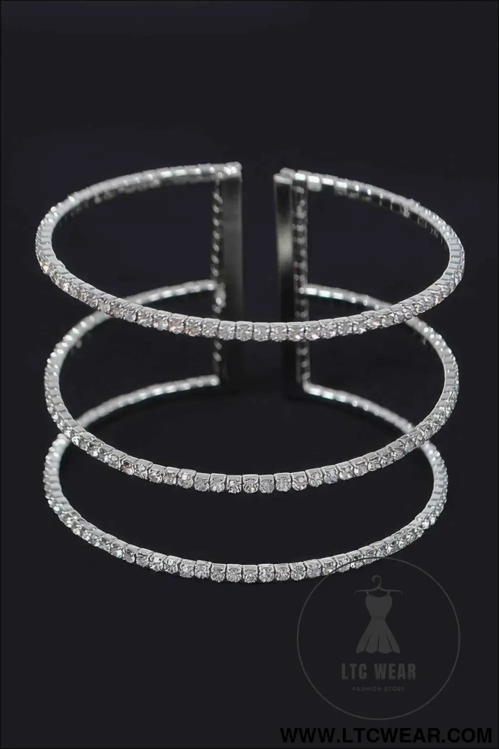Start A Trend Sparkly Rhinestone Open Bracelet