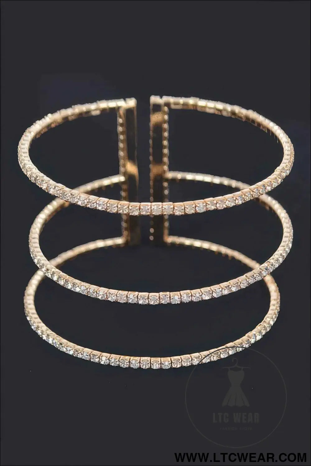 Start A Trend Sparkly Rhinestone Open Bracelet