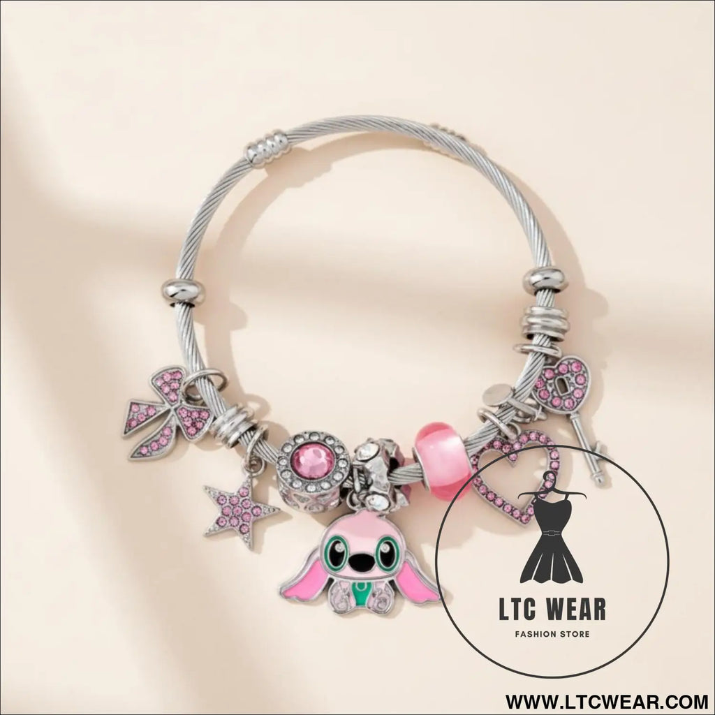 Stitch anime character plush toy and lilo & stitch bracelet accessories - b00227-01