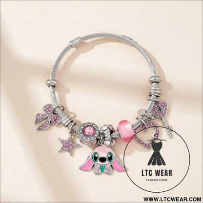Stitch anime character plush toy and lilo & stitch bracelet accessories - b00227-01