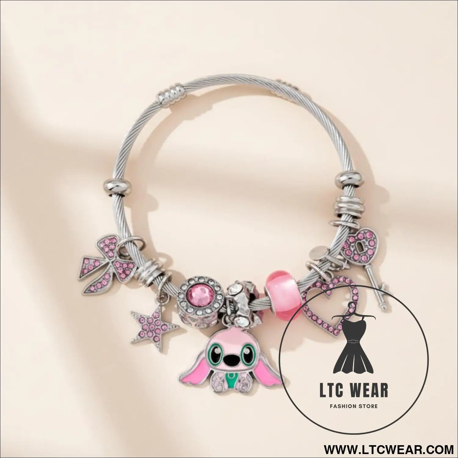 Stitch anime character plush toy and lilo & stitch bracelet accessories - b00227-01