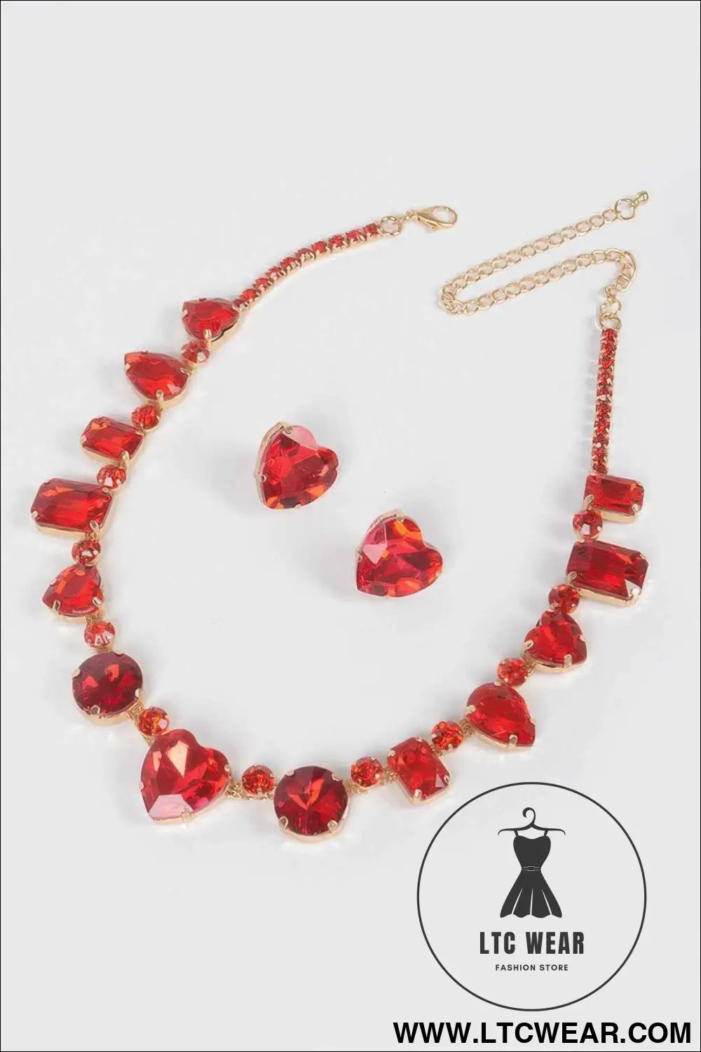 Stone Earring And Necklace Set