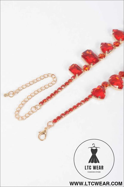 Stone Earring And Necklace Set
