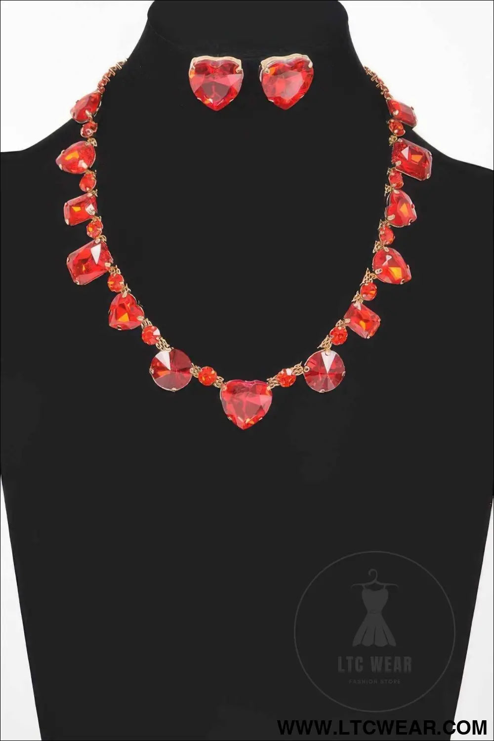 Stone Earring And Necklace Set
