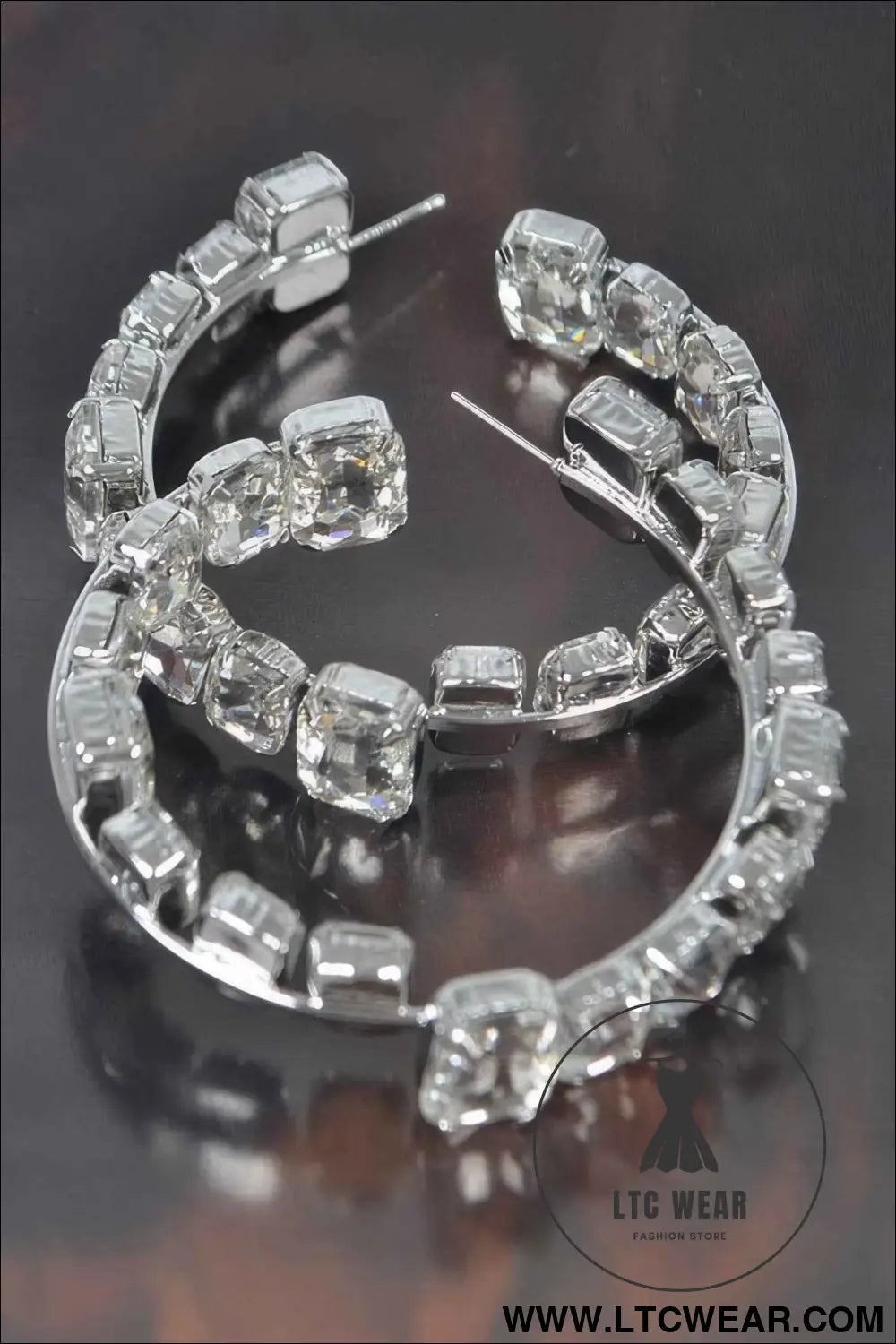 Stone Hoop Earring