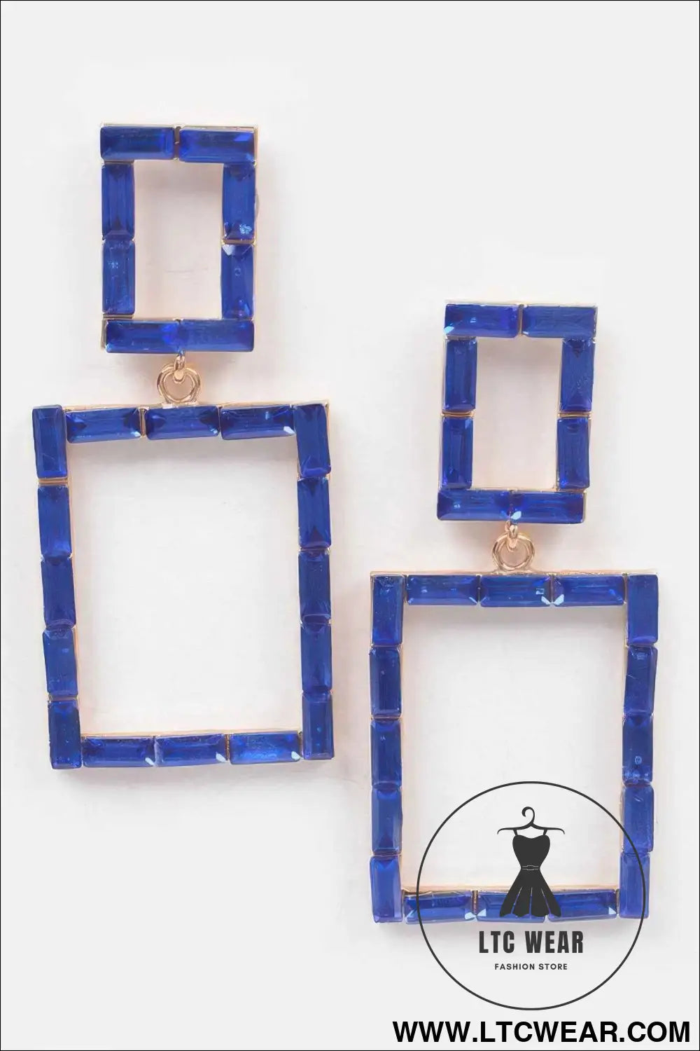 Stone Rectangle Earring