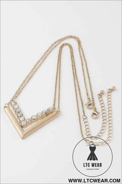 Stone V Necklace