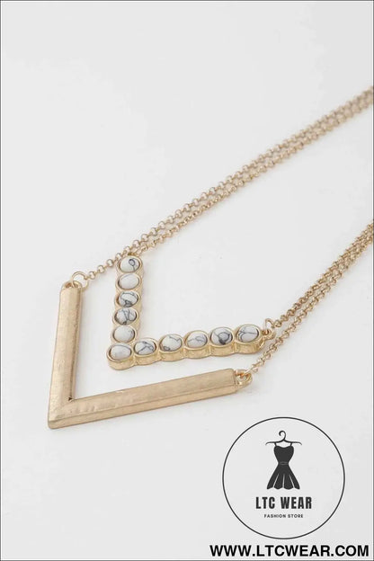 Stone V Necklace