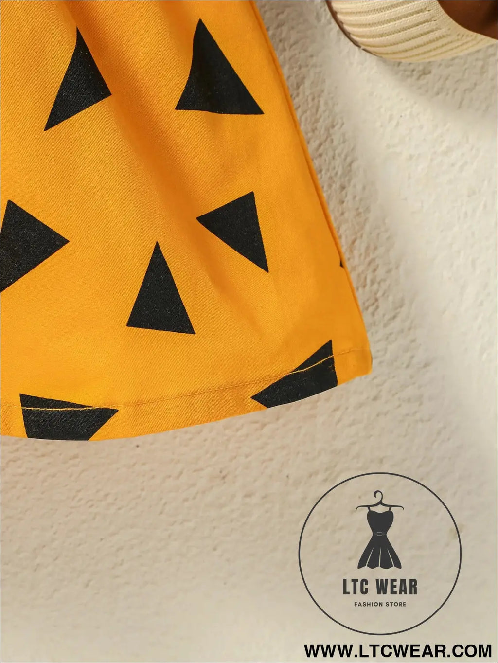Strap dress bow tie triangle print triangle ha dress