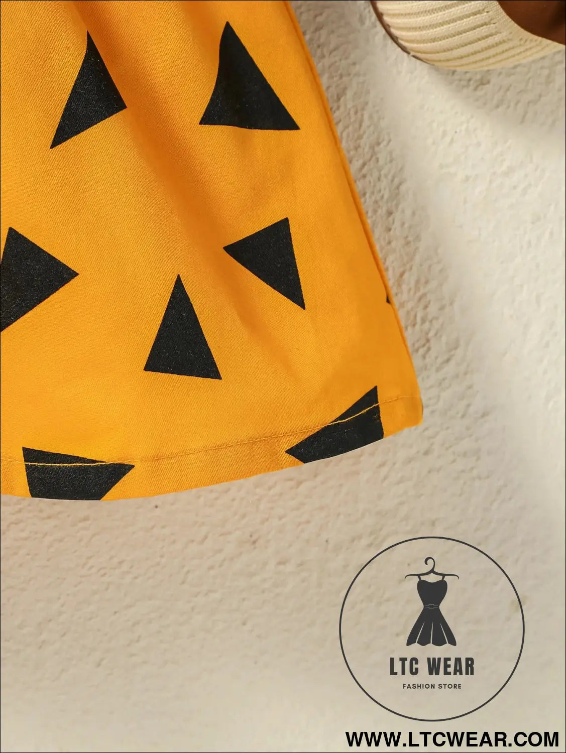 Strap dress bow tie triangle print triangle ha dress