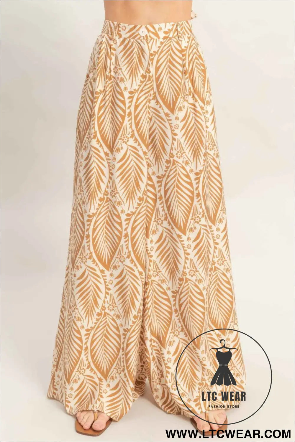 Strapless Top & Pant Print Set