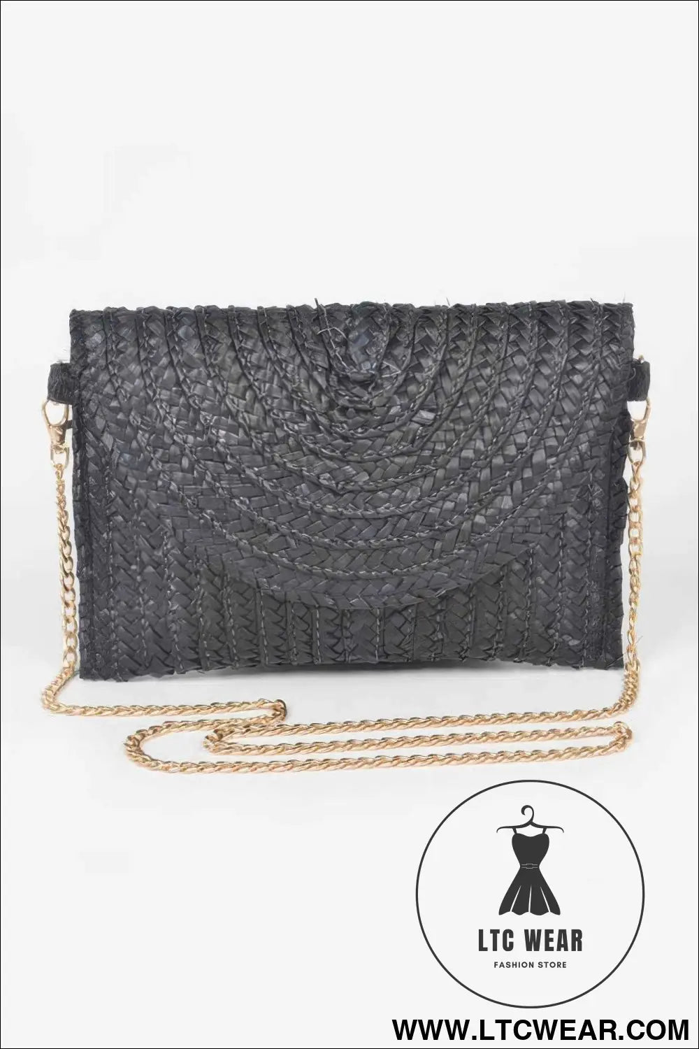 Straw Pom Pom Flap Bag