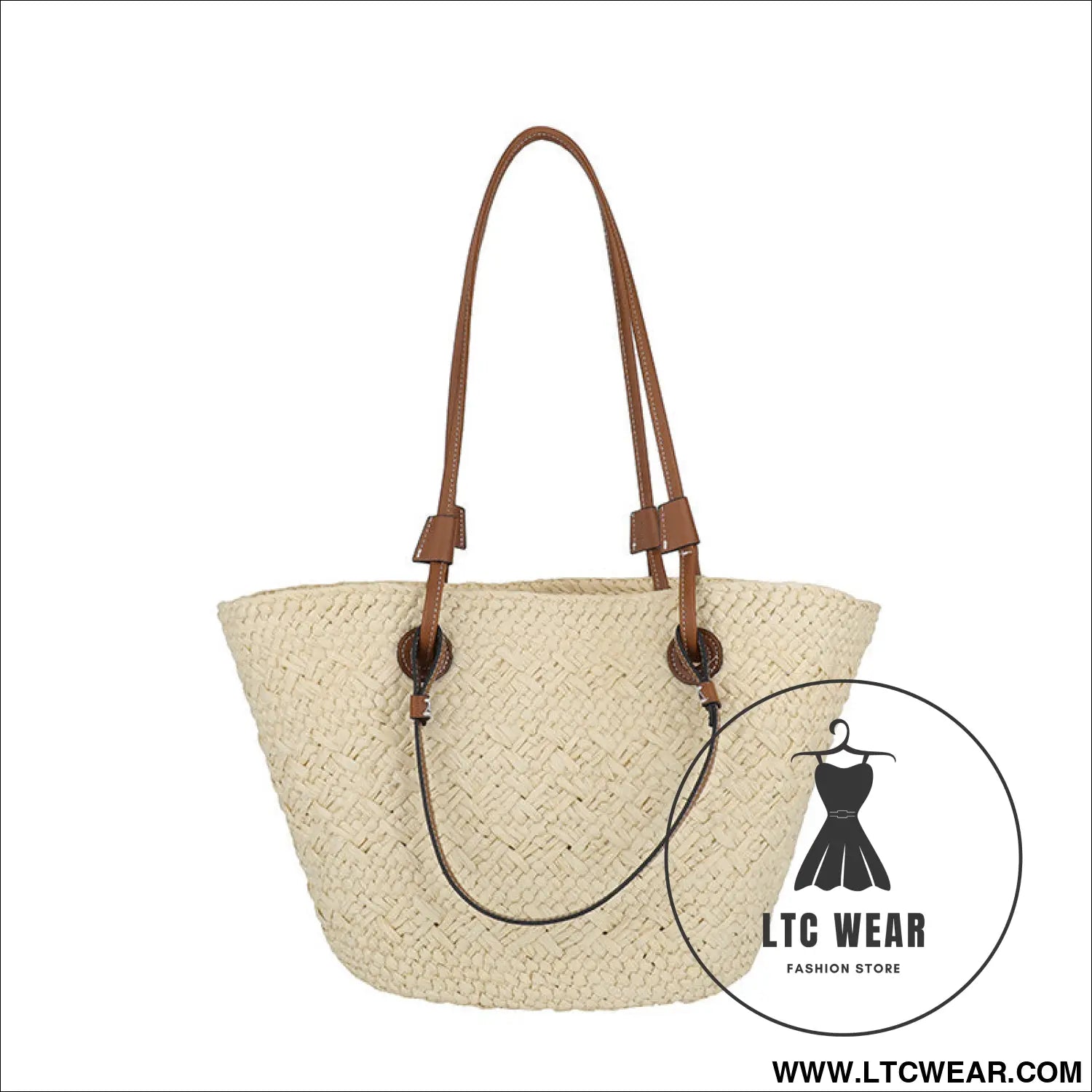 Straw woven bag for women large capacity single shoulder tote bag