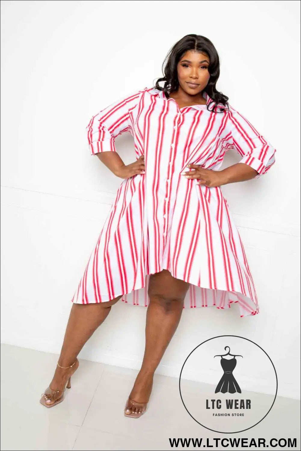 Stripe Shirt Dress