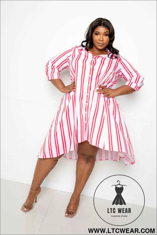 Stripe Shirt Dress