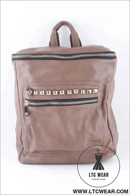 Studded Faux Leather Backpack for Trendy and Stylish Accessories