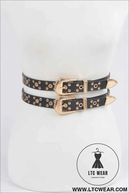 Studded Two In One Waist Belt