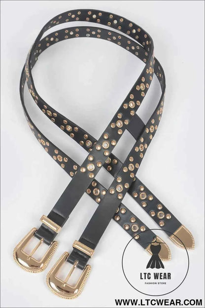 Studded Two In One Waist Belt
