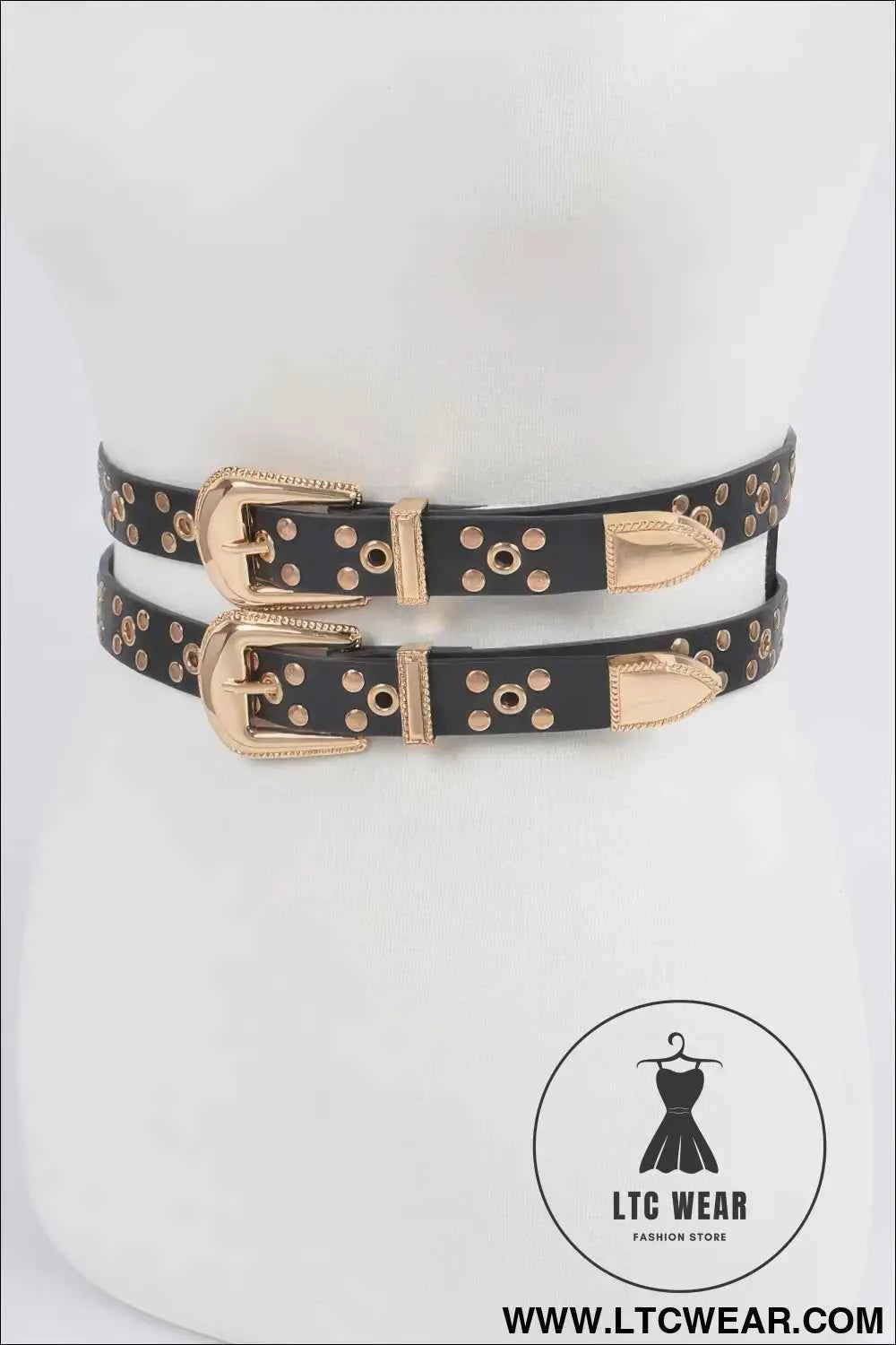 Studded Two In One Waist Belt