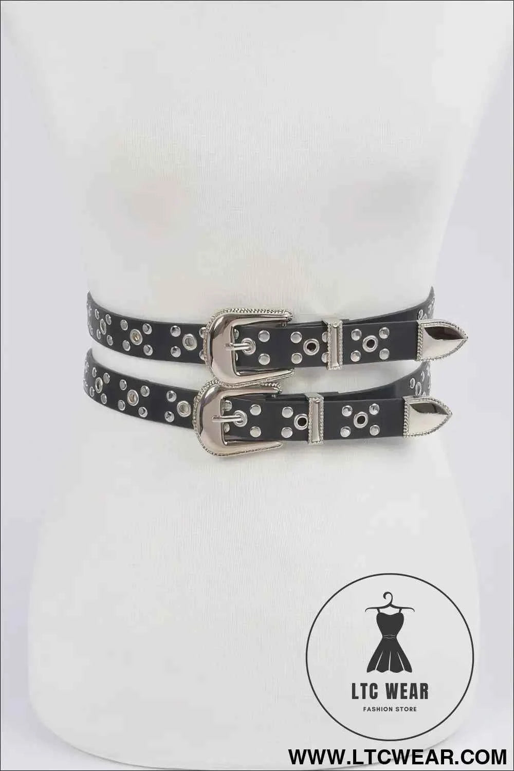 Studded Two In One Waist Belt