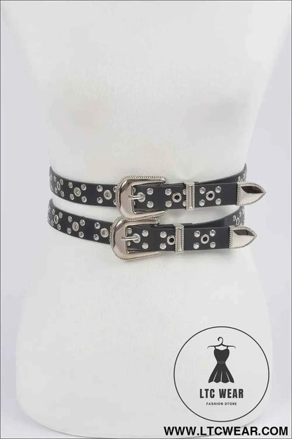 Studded Two In One Waist Belt