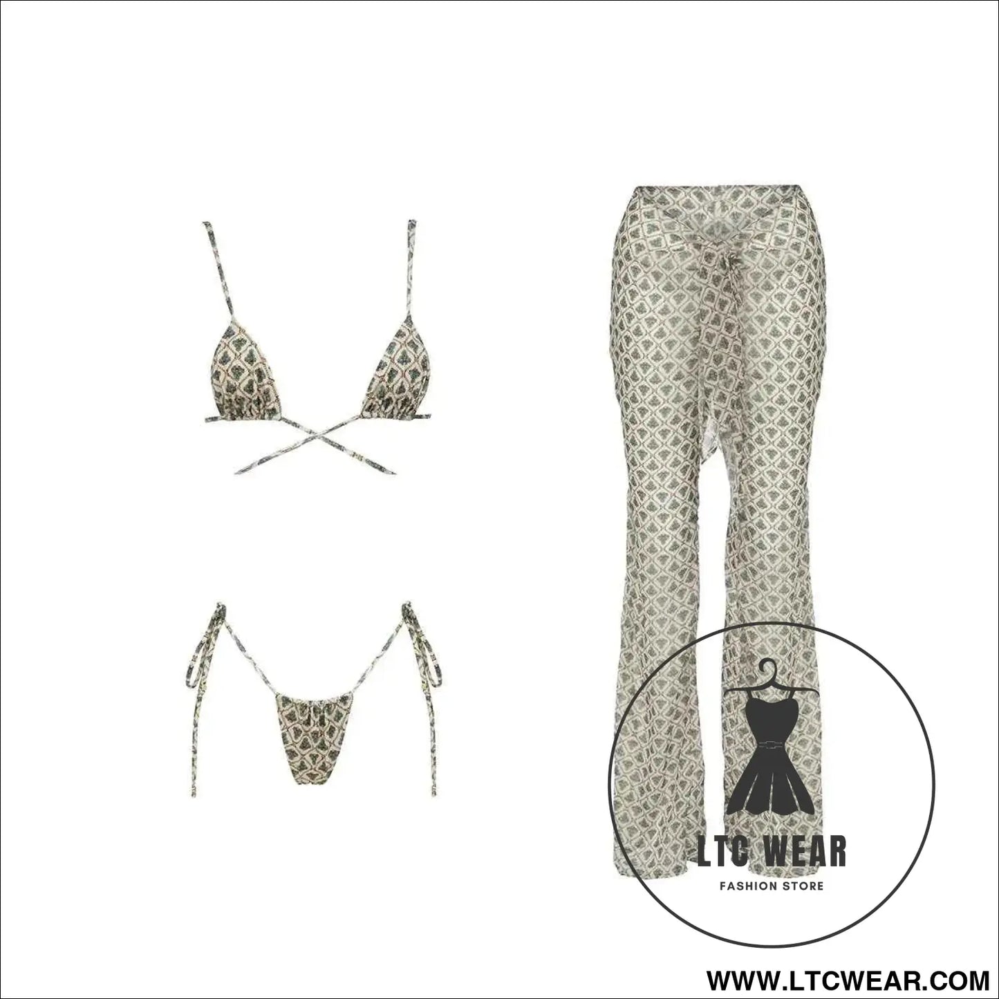 Stylish 3-Piece Bikini Set for the Perfect Beach Look