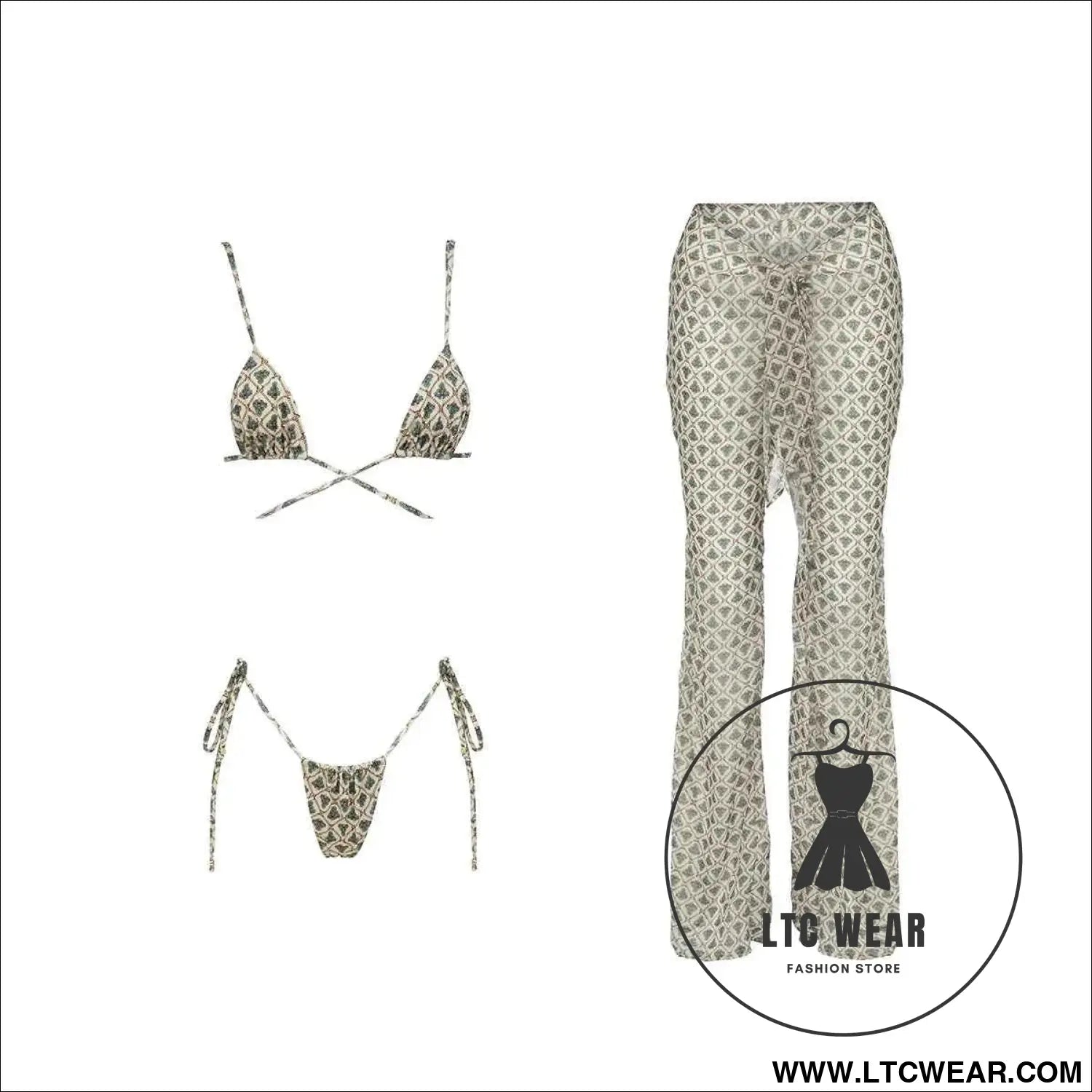 Stylish 3-Piece Bikini Set for the Perfect Beach Look