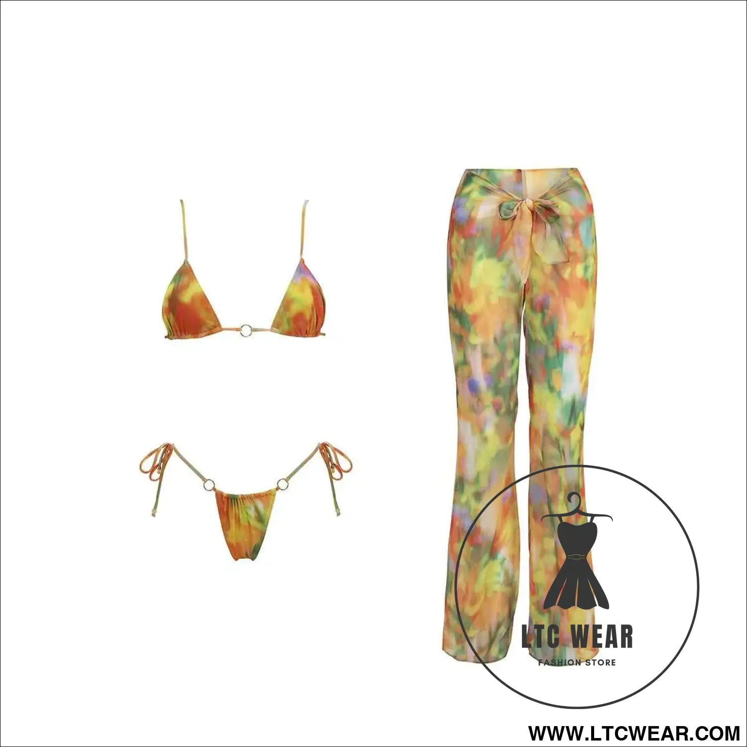 Stylish 3-Piece Bikini Set for the Perfect Beach Look
