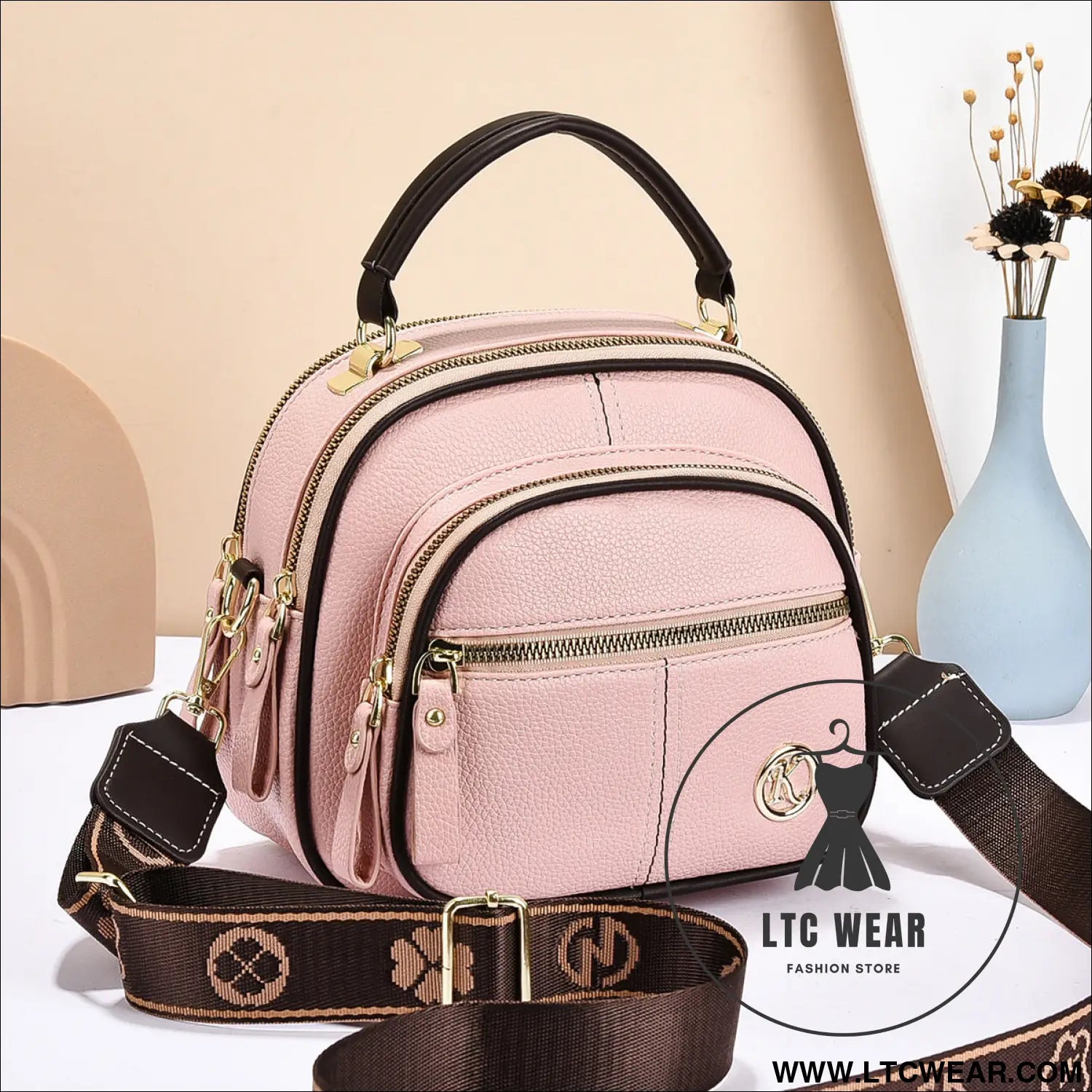 Stylish high-quality tote bag trendy versatile women’s crossbody bag large capacity shoulder bag - pink
