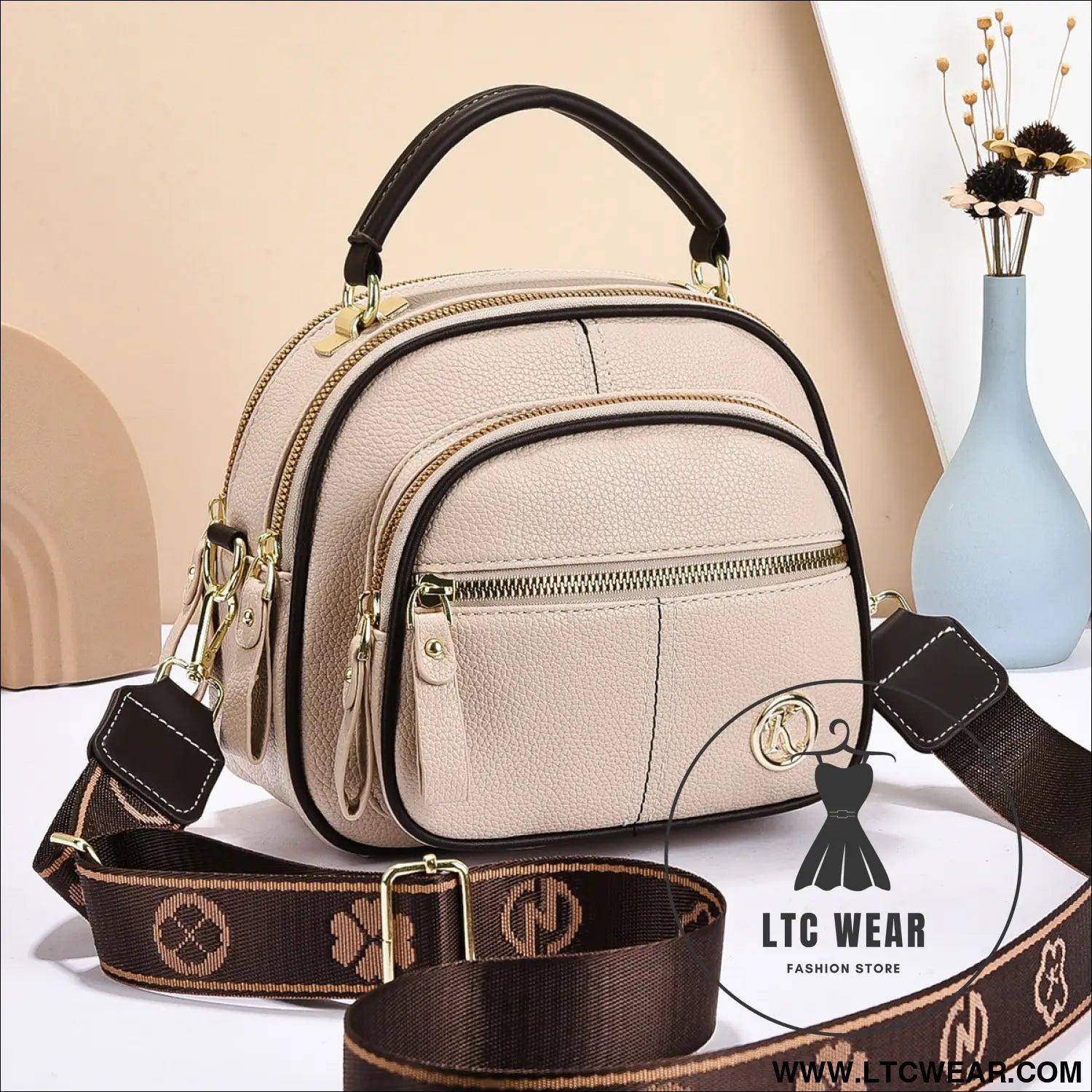 Stylish high-quality tote bag trendy versatile women’s crossbody bag large capacity shoulder bag - light khaki