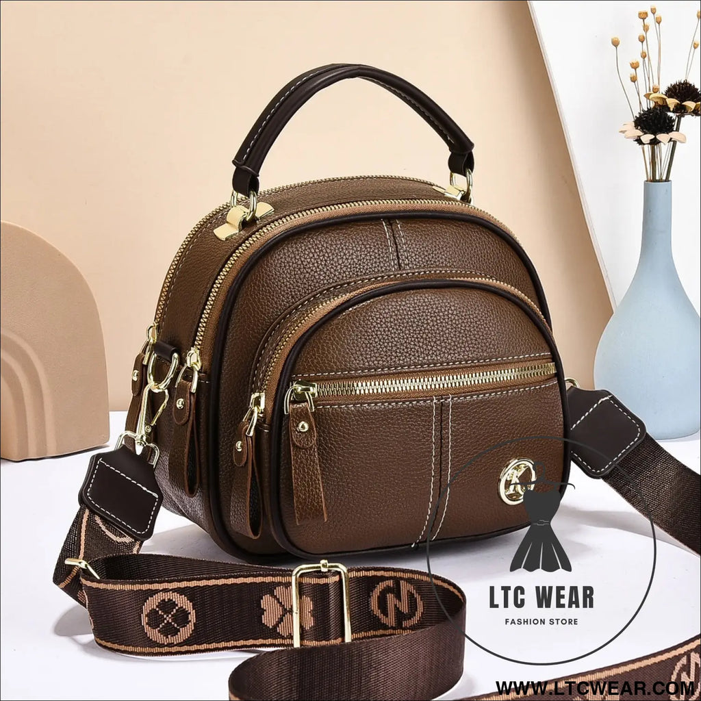 Stylish high-quality tote bag trendy versatile women’s crossbody bag large capacity shoulder bag - brown