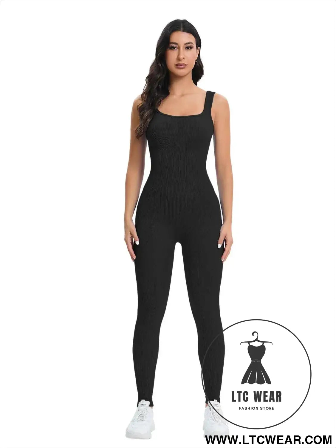 Stylish Sleeveless Jumpsuit: Perfect Fit with Built-In Support