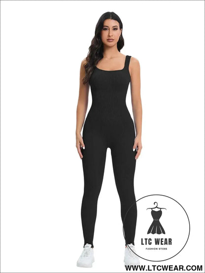 Stylish Sleeveless Jumpsuit: Perfect Fit with Built-In Support