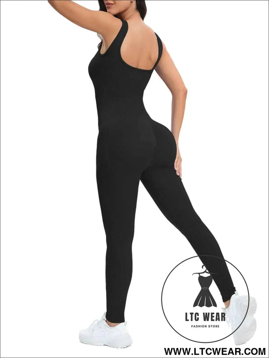 Stylish Sleeveless Jumpsuit: Perfect Fit with Built-In Support