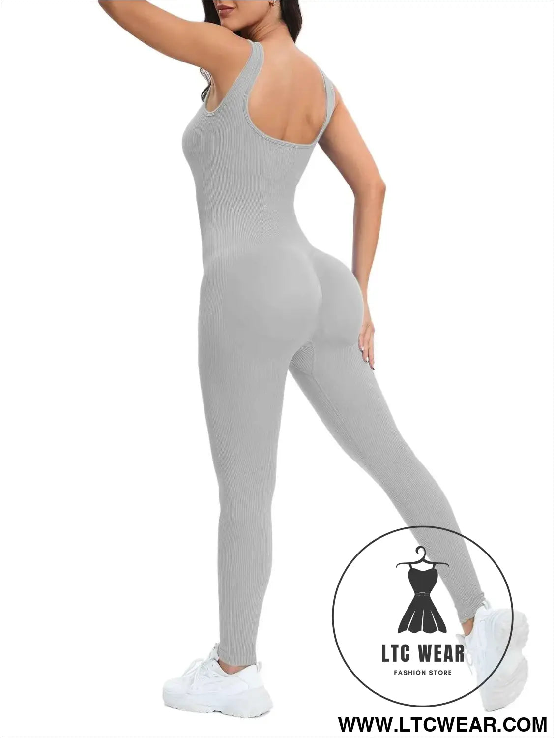 Stylish Sleeveless Jumpsuit: Perfect Fit with Built-In Support