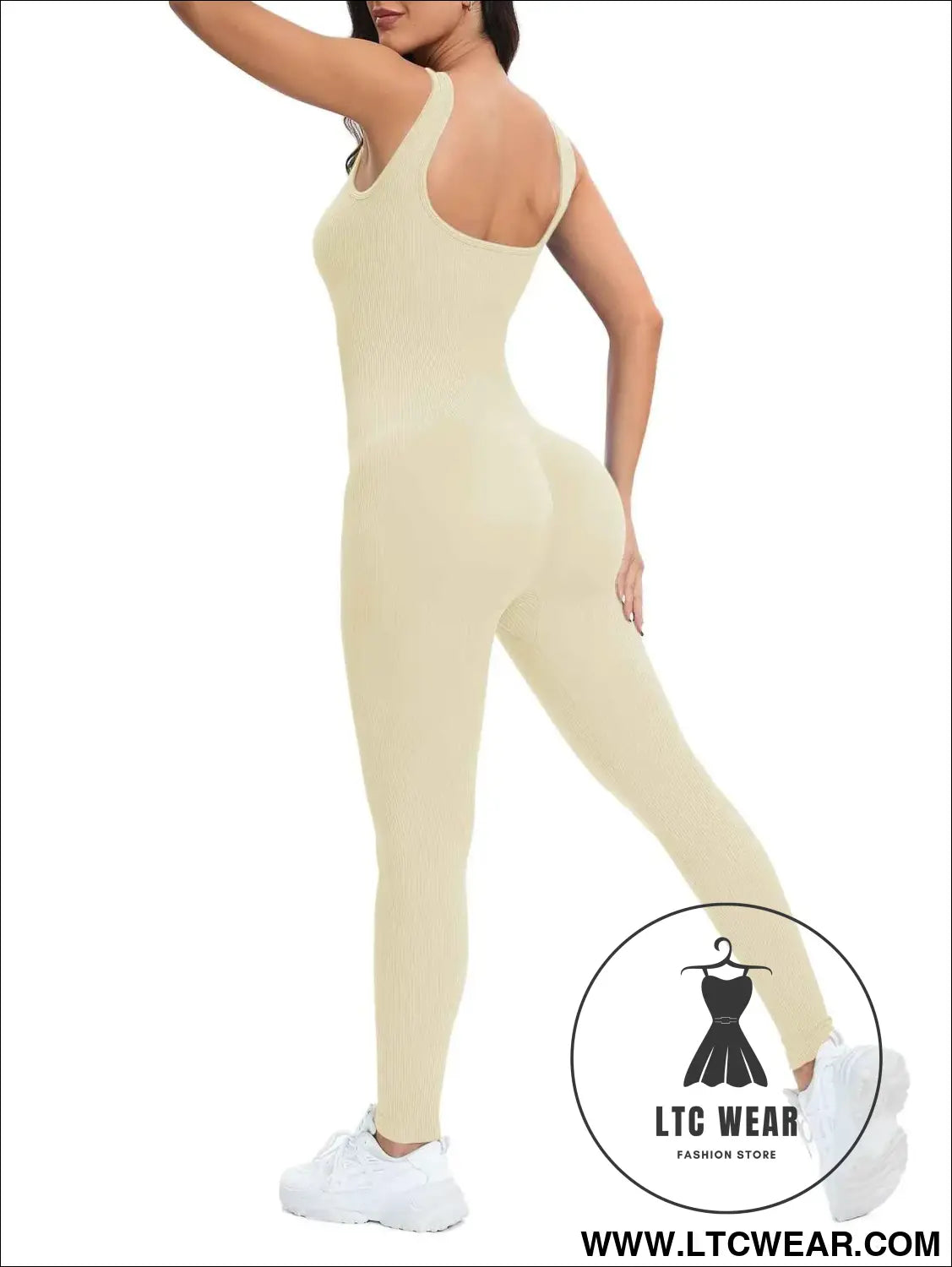 Stylish Sleeveless Jumpsuit: Perfect Fit with Built-In Support