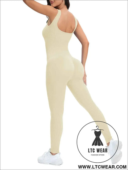Stylish Sleeveless Jumpsuit: Perfect Fit with Built-In Support